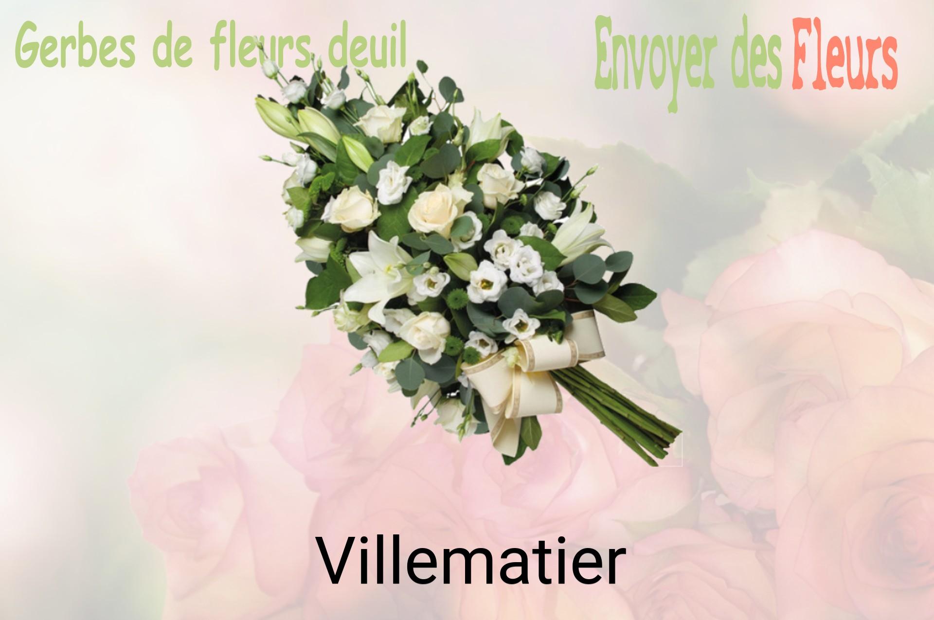 Gerbe de fleurs de deuil livrée à Villematier
